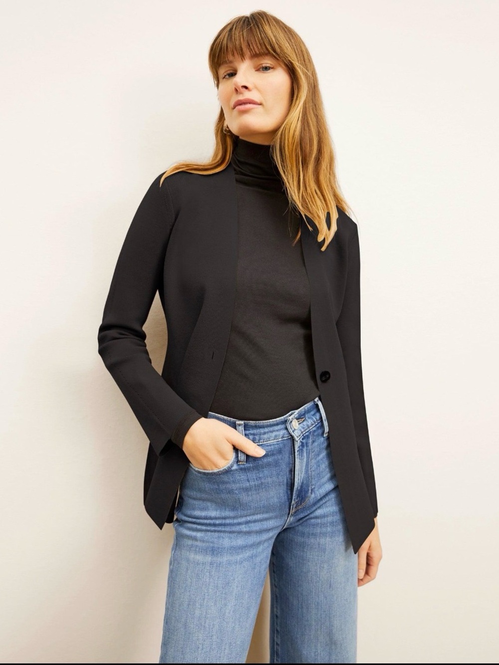 M.M.LaFleur Jennimai Jardigan Black XL Knit Blazer Cardigan